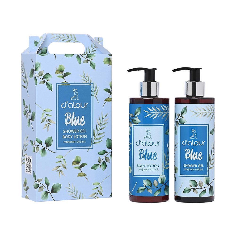 Blue Shower Gel & Body Lotion Set
